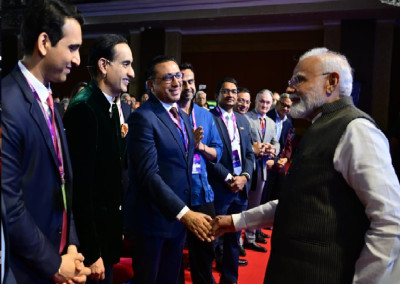  भारतीय प्रधानमन्त्री मोदी र अर्थमन्त्री डा.वाग्लेबीच संक्षिप्त भेट 